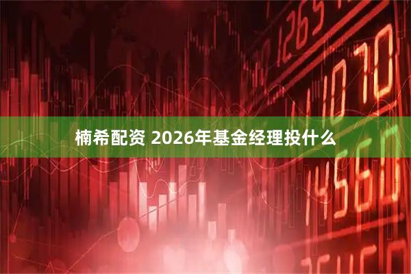 楠希配资 2026年基金经理投什么