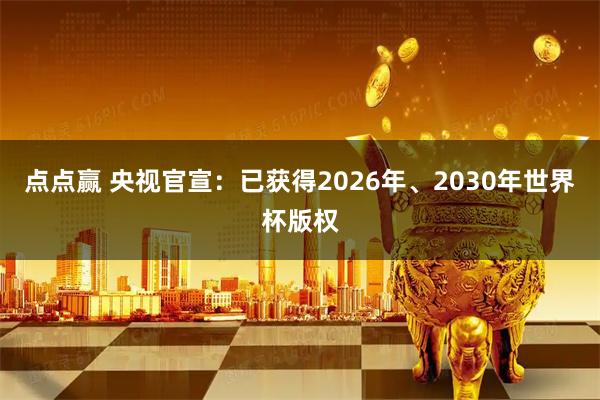 点点赢 央视官宣：已获得2026年、2030年世界杯版权