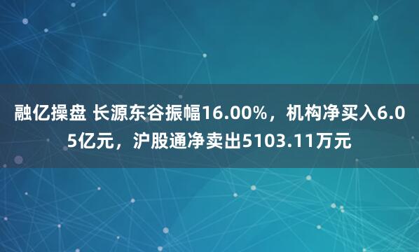 融亿操盘 长源东谷振幅16.00%，机构净买入6.05亿元，沪股通净卖出5103.11万元
